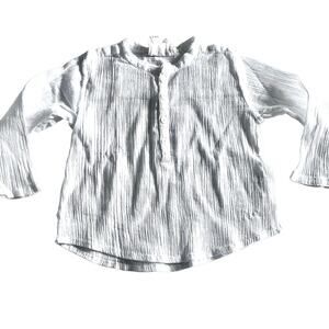 Louis & Louise boys white muslin Henley shirt 18 months